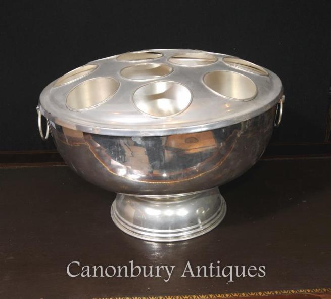 Large Victorian Silver Plate Wine Champagne Bucket Cooler