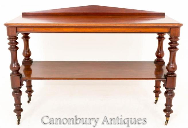 Antique Victorian Mahogany Buffet Server Sideboard 1850