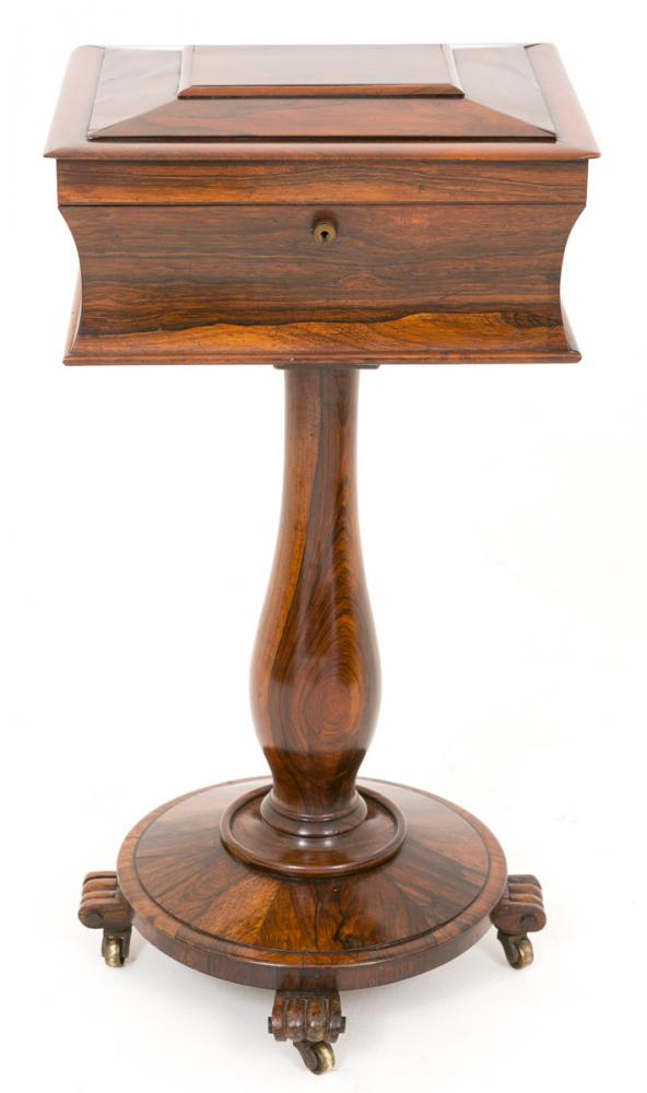 Antique William IV Rosewsood Teapoy Table