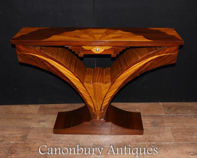 Art Deco Hall Console Table Inlay Interiors