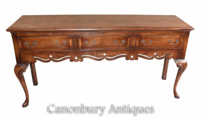 English Farmhouse Oak Dresser Base Sideboard Server