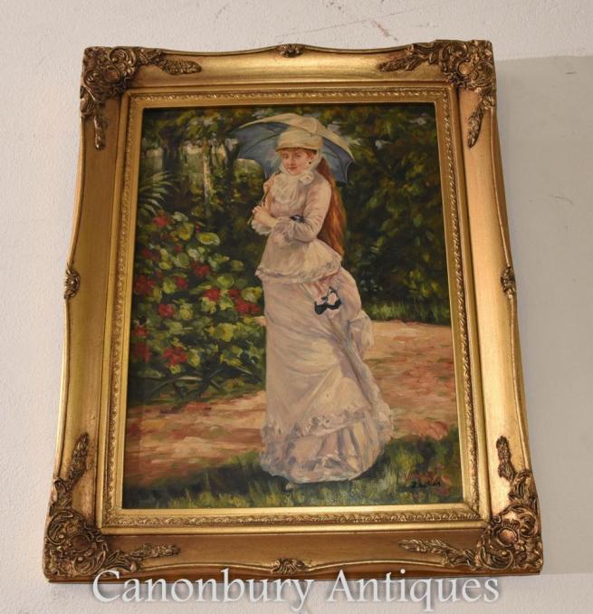 English Pre-Raphaelite Oil Painting Ophelia Maiden River Portrait