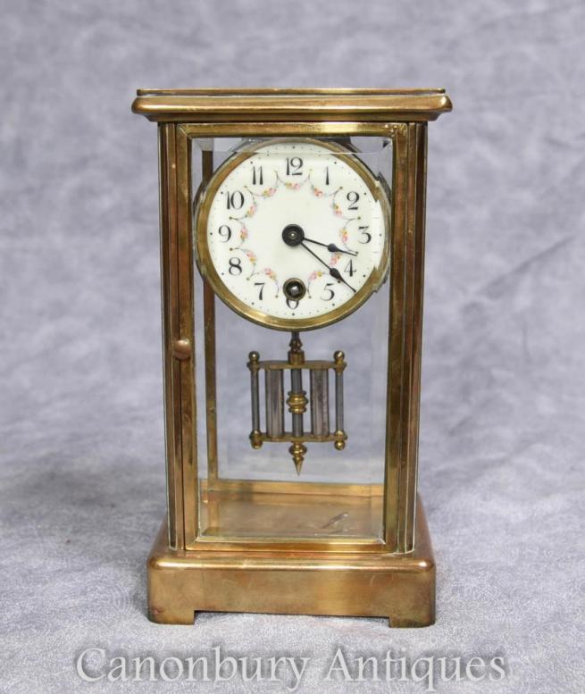 French Art Deco Antique Brass Carriage Clock 1930s Antique