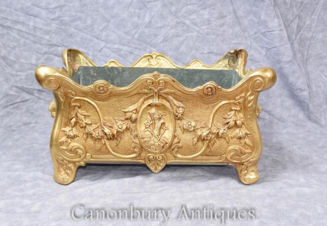 French Empire Brass Planter Flower Pot CastingFrench Empire Brass Planter Flower Pot Casting