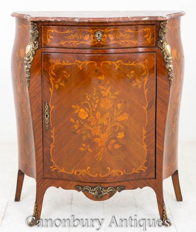 French Empire Cabinet Chest Marquetry Inlay Furniture