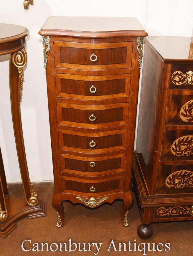 French Louis XVI Chest Drawers Tall Boy