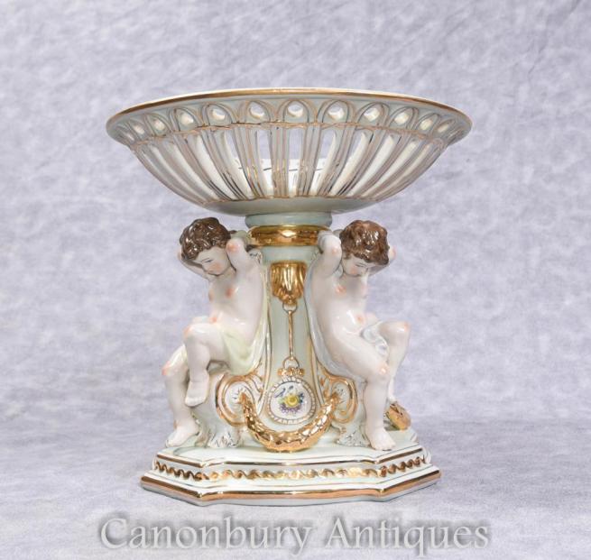 German Dresden Porcelain Cherub Tureen Dish