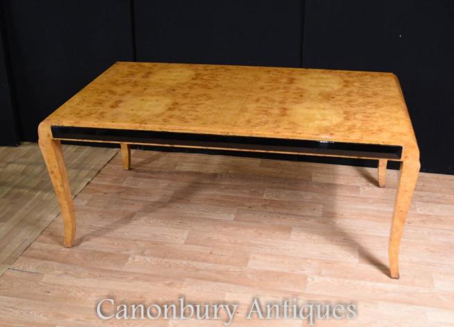 Large Art Deco Walnut Desk Writing Table Bureau Plat