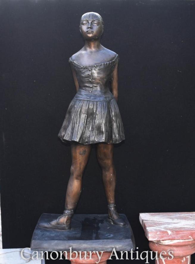 Large Bronze Degas Ballerina Girl Statue Figurine Ballet