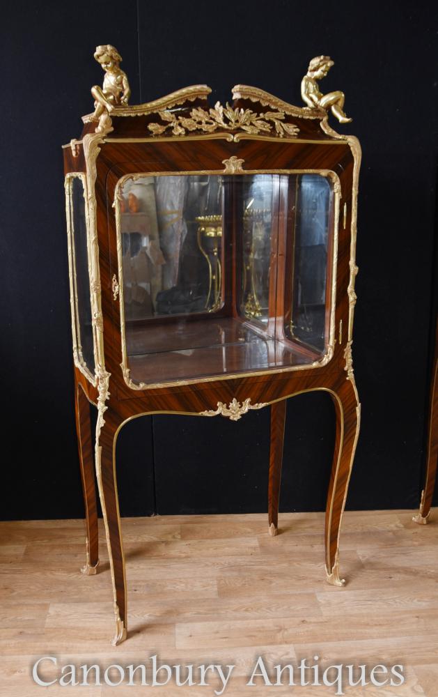 Louis XV Kingwood Display Cabinet Vitrine Bijouterie