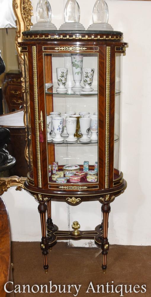 Louis XVI Glass Display Cabinet Jewellery Case Bijouterie