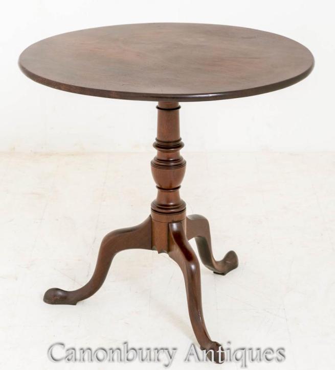 Mahogany George II Mahogany Wine Side Table Snap Top 1750
