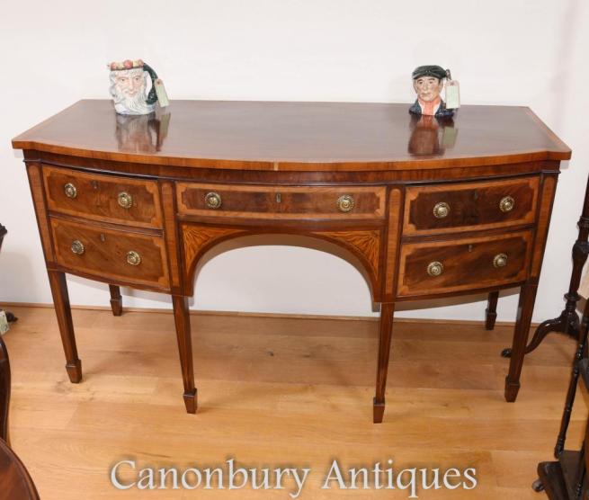 Mahogany Hepplewhite Sideboard Serpentine Server
