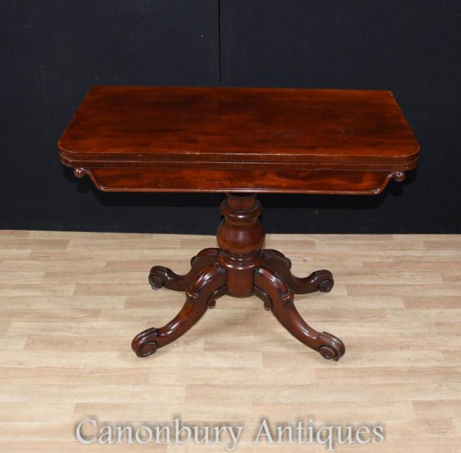 Mahogany Regency Card Games Table