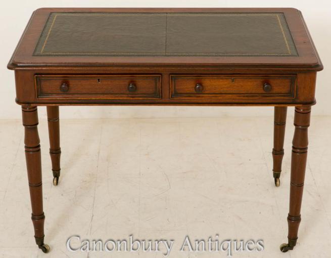 Mid Victorian Writing Table Mahogany Desk 1860