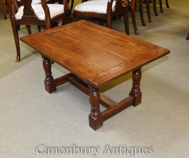 Oak Farmhouse Coffee Table Refectory Side Table