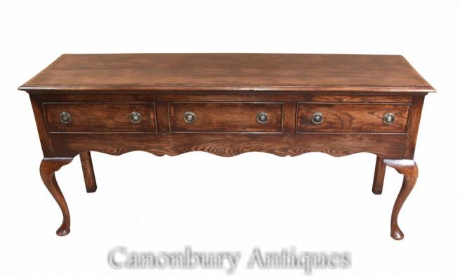 Oak Farmhouse Dresser Base Sideboard Server
