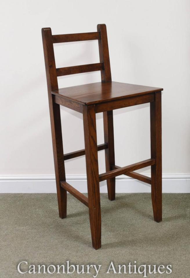 Oak Farmhouse Kitchen Bar Stool