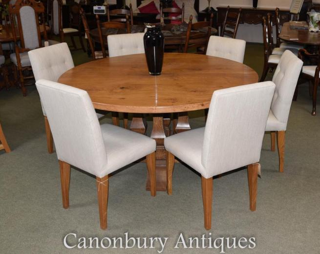 Pippy Oak Kitchen Refectory Table and Chair Set Farmhouse Dining Suite