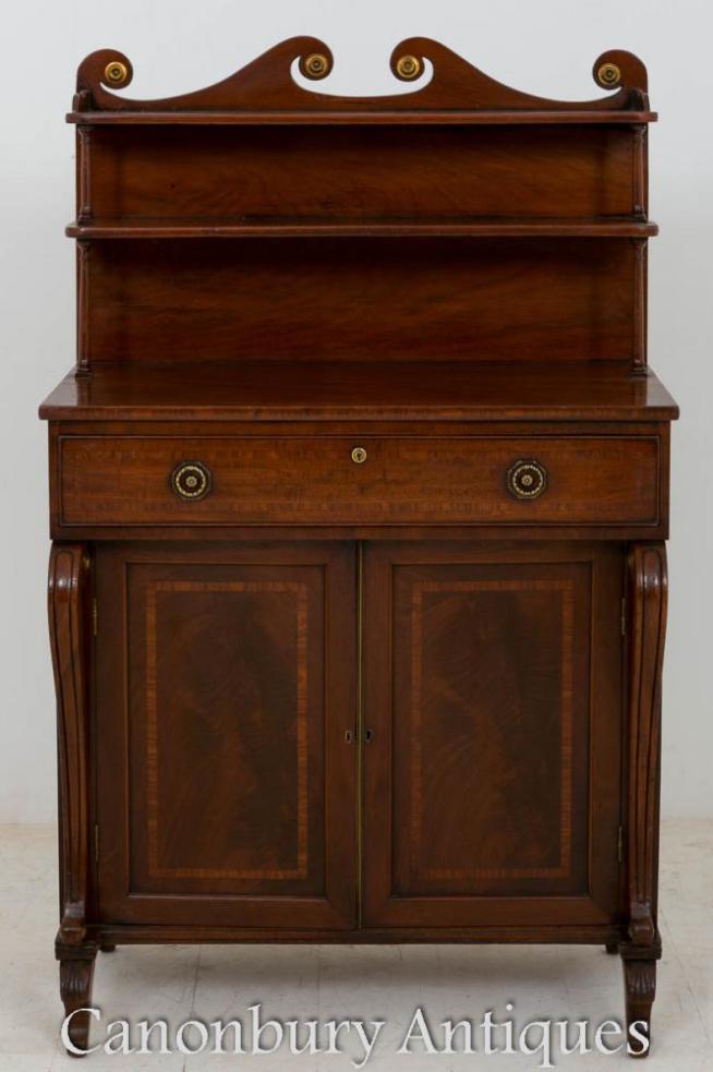 Regency Chiffonier Mahogany Sideboard Cabinet 1800