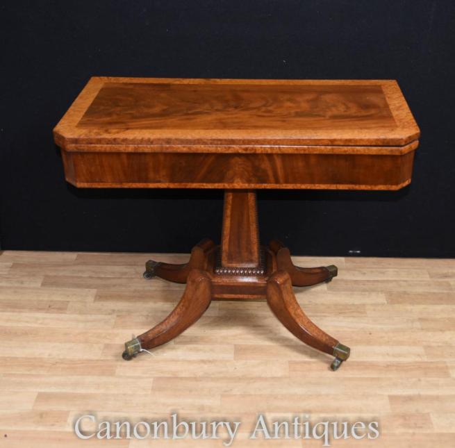 Regency Mahogany Card Games Table