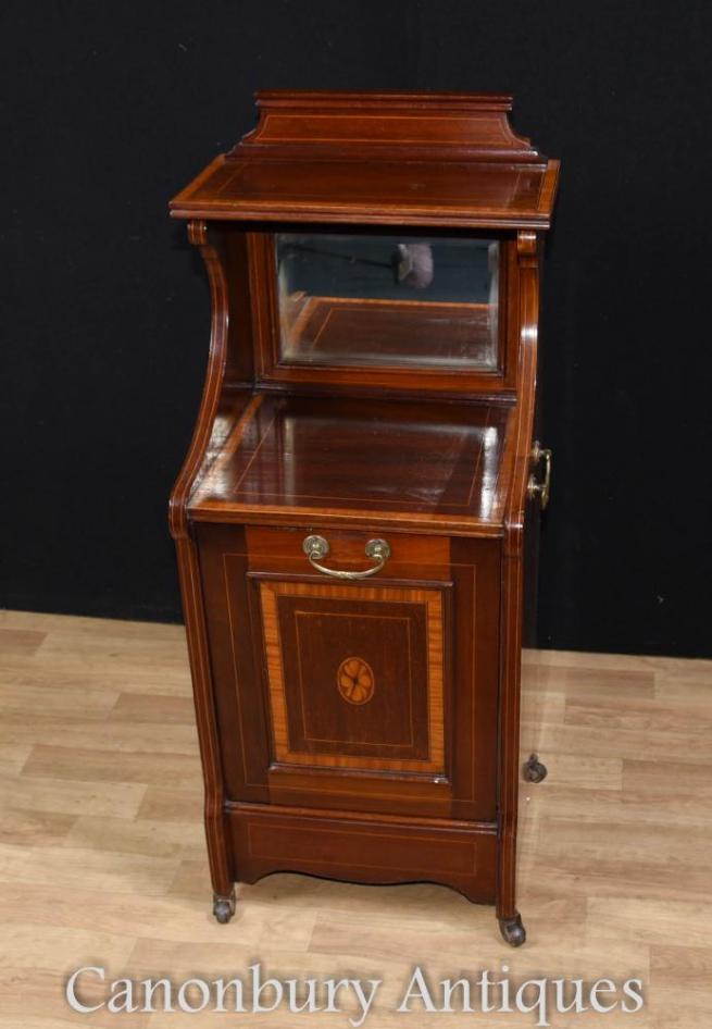 Regency Mahogany Coal Shuttle Cabinet Sideboard