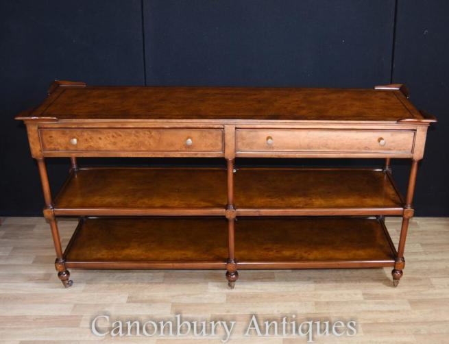 Regency Walnut Sideboard Server Shelf Unit