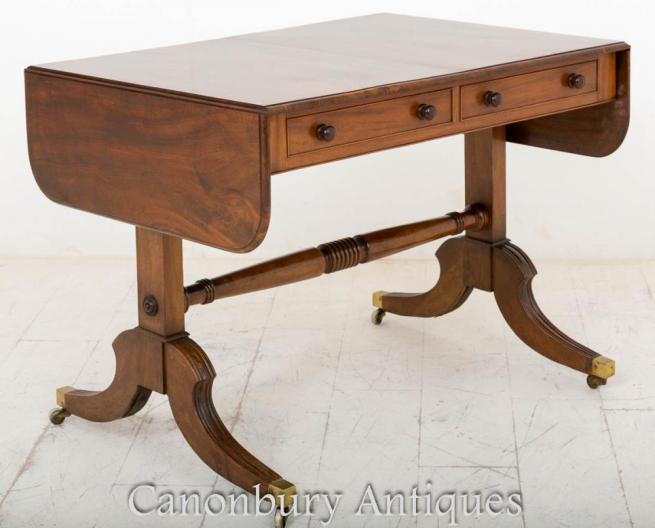 Rosewood Regency Sofa Table Extending Drop Leaf