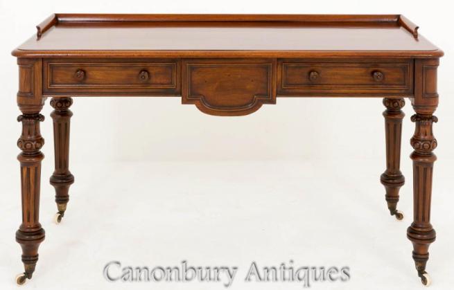Victorian Mahogany Desk Writing Side Table 1860