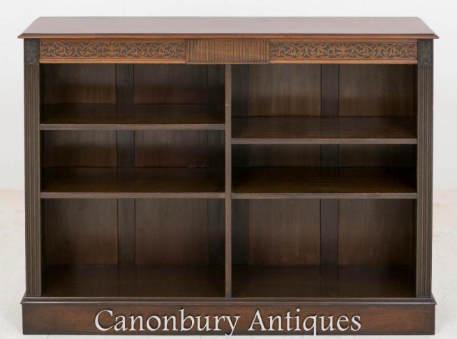 Victorian Mahogany Open Bookcase 1880