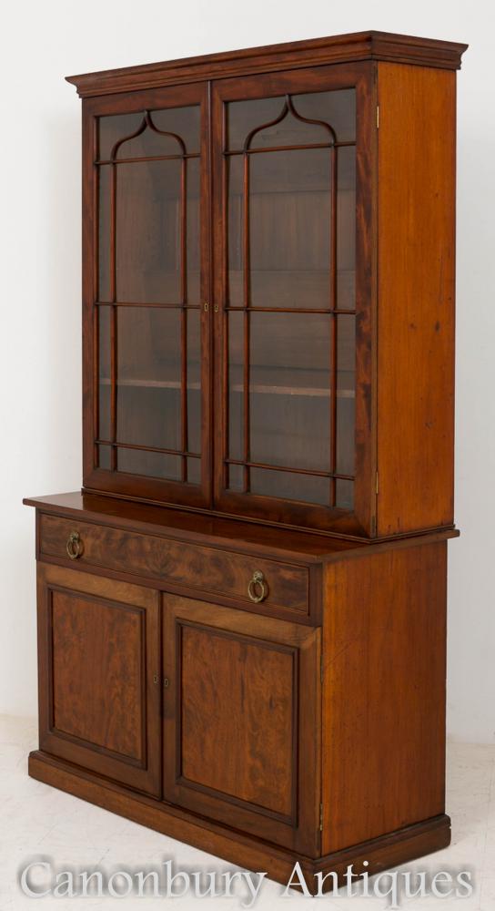 William IV Mahogany Bookcase Display Cabinet 1800