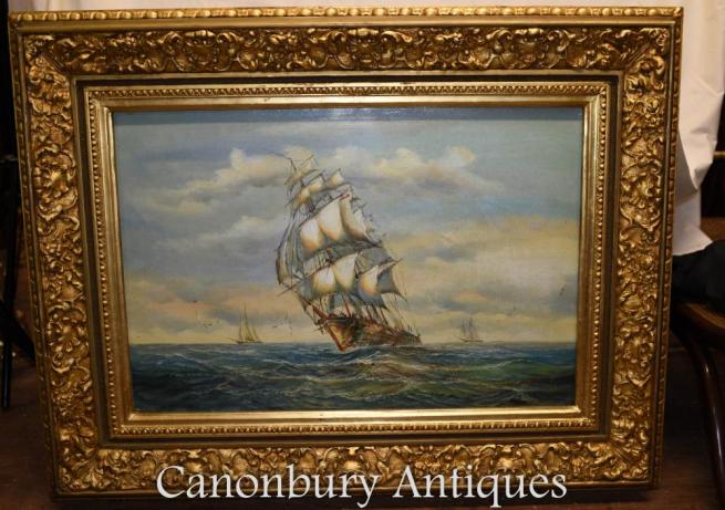 Early Victorian English Pastoral Landscape Oil Painting Bucolic