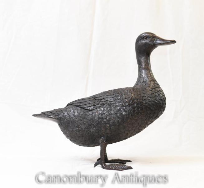 English Bronze Duck Statue Bird Castings