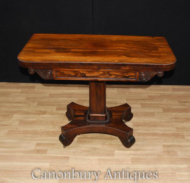 Regency Mahogany Card Games Table Mahogany