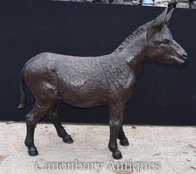 Bronze Donkey Statue Garden Sculpture Ass
