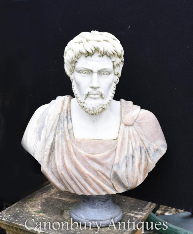 Italian Marble Bust Roman Emperor Antoninus Pius