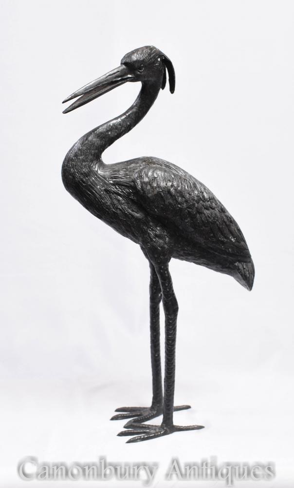 Bronze Crane Bird Statue - Stork Casting