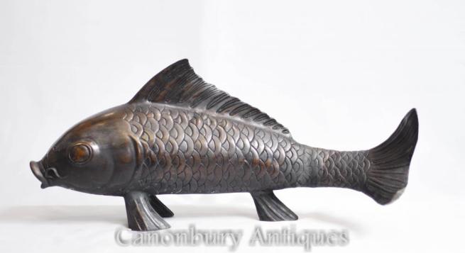Bronze Japanese Fish Statue Goldfish