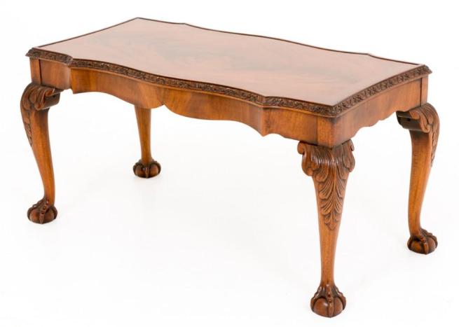 Mahogany Chippendale Coffee Table in Walnut