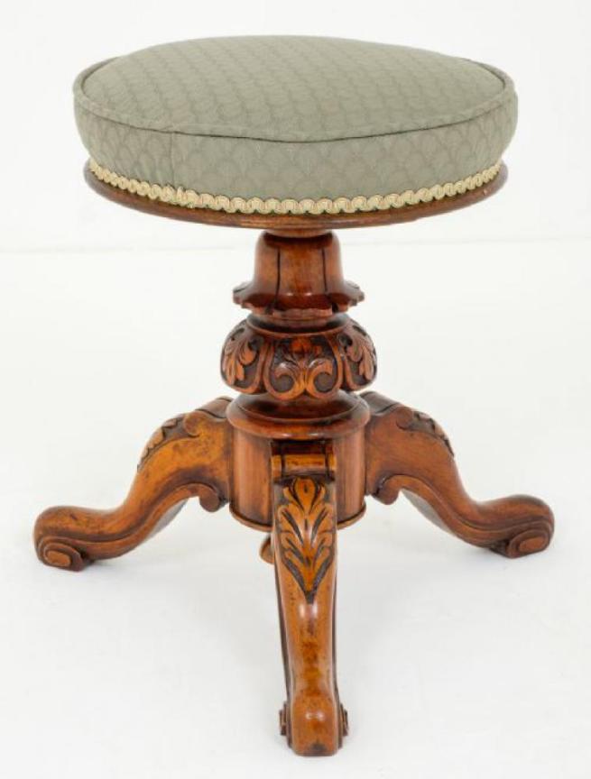 Mahogany Revolving Piano Stool Seat