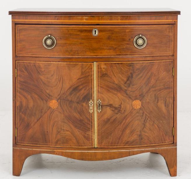 Victorian Mahogany Side Cabinet Commode Circa 1880