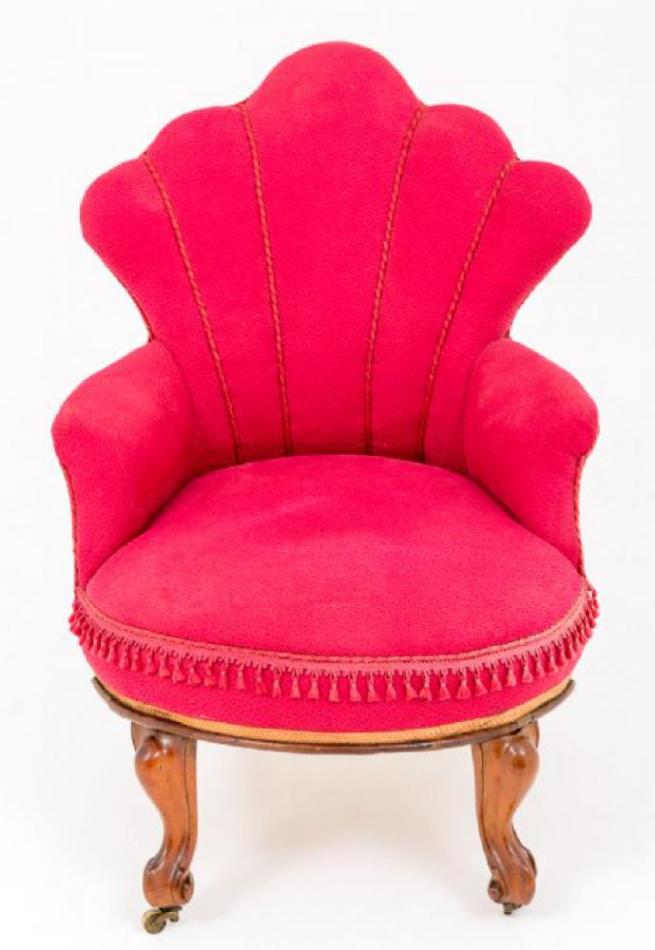 Victorian Occasional Shell Arm Chair Sofa Circa 1860