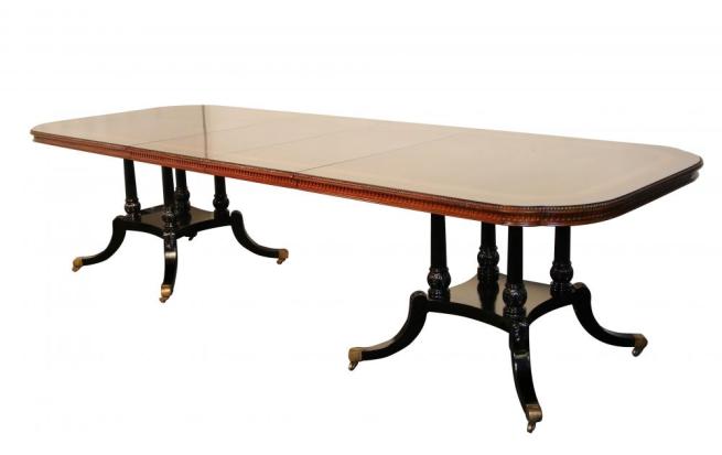 Regency Pedestal Dining Table in Flame Mahogany