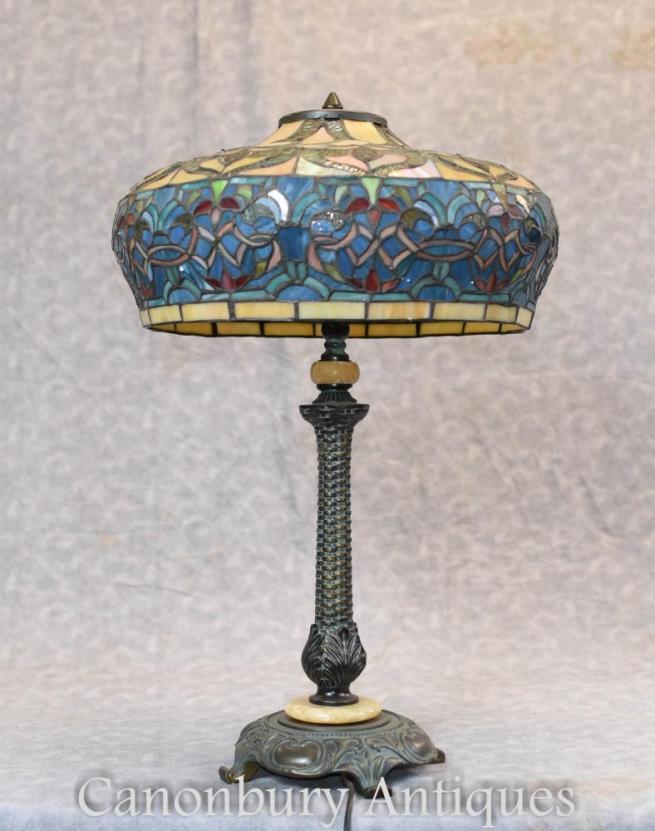 Art Nouveau Tiffany Shade Table Lamp Light