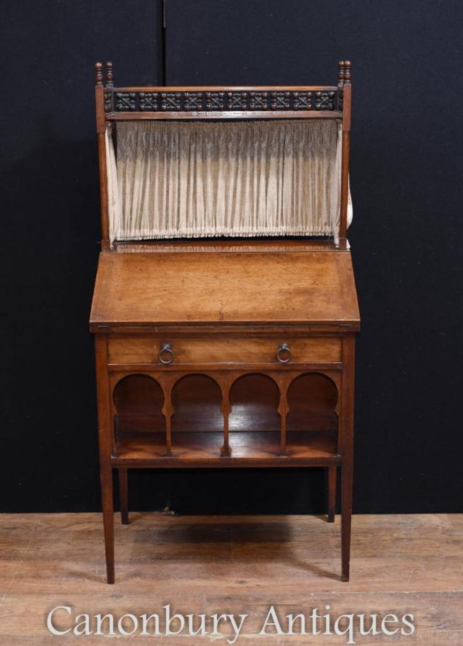 Antique Arts and Craft Walnut Bureau Desk 1890