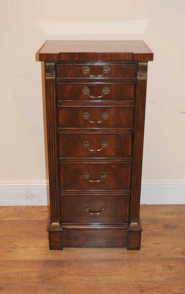 Mahogany Wellington Desk Secretaire Campaign Chest