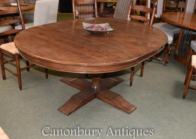 Oak Oval Refectory Table Farmhouse Kitchen Dining