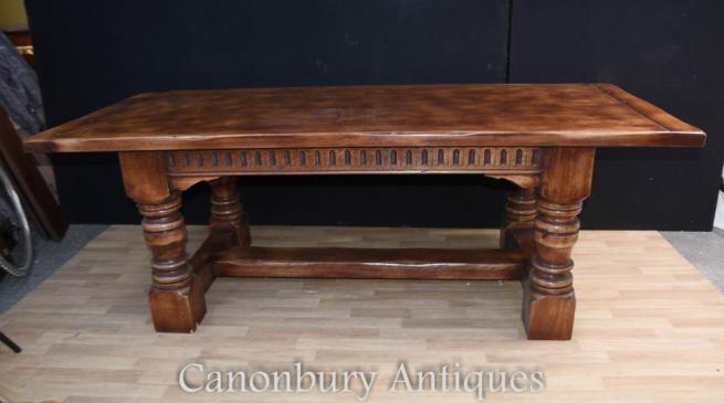 Oak Refectory Table - Farmhouse Kitchen Dining 7ft - 215 CM