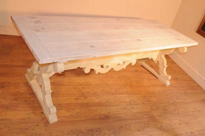 Painted Farmhouse Refectory Table Oak Kitchen Dining Tables Rustic