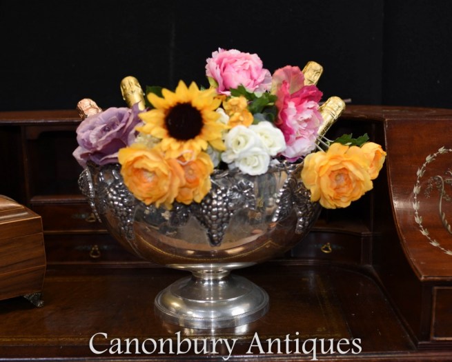Silver Plate Punch Bowl - Champagne Wine Bucket Cooler